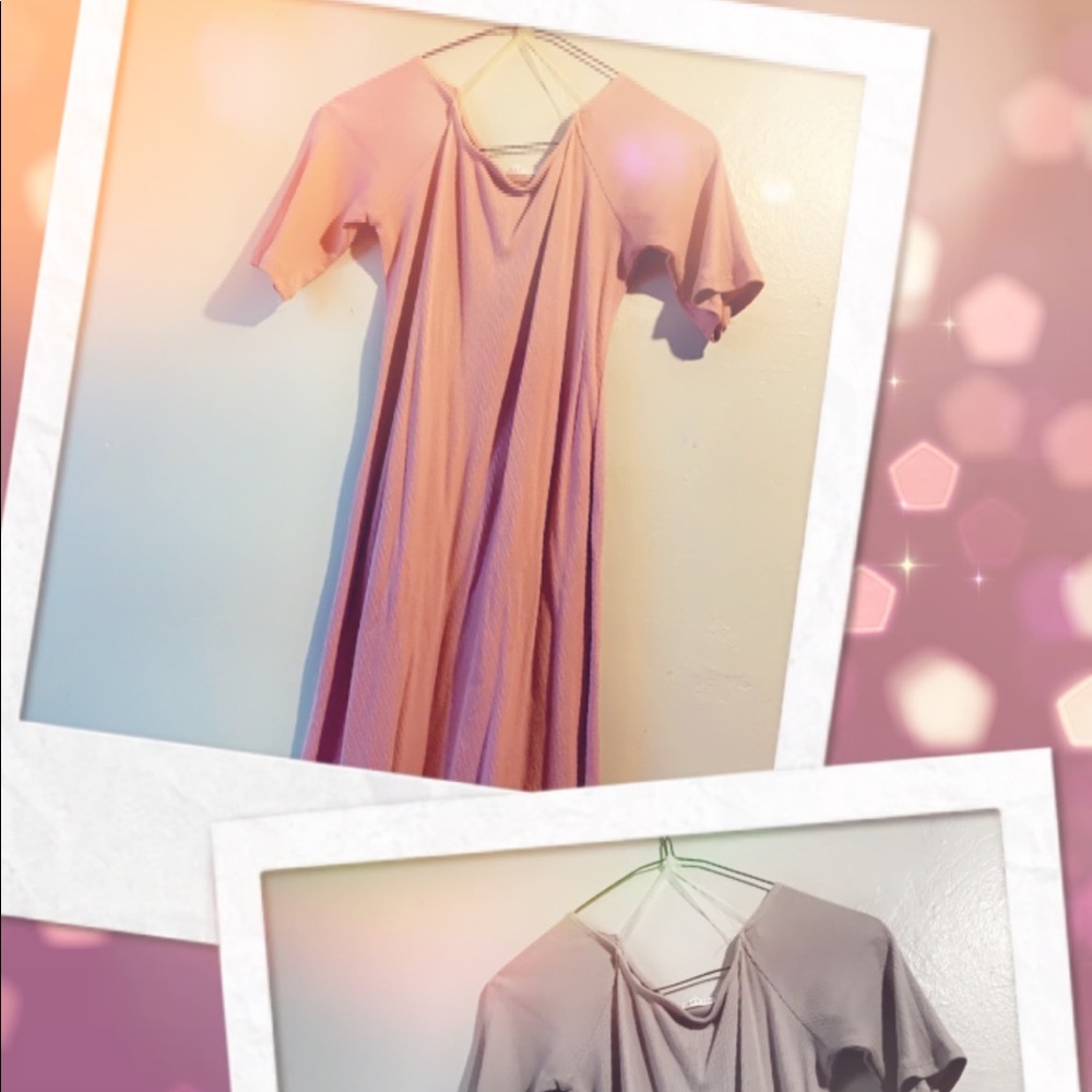 Heart and Hips Pink Dress Size L Ribbed